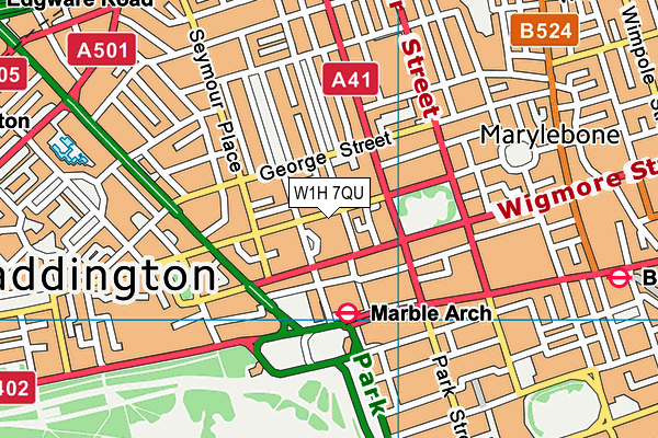 W1H 7QU map - OS VectorMap District (Ordnance Survey) W1H 7QU map - OS VectorMap District (Ordnance Survey)
