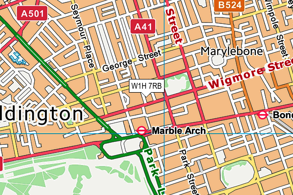 W1H 7RB map - OS VectorMap District (Ordnance Survey) W1H 7RB map - OS VectorMap District (Ordnance Survey)