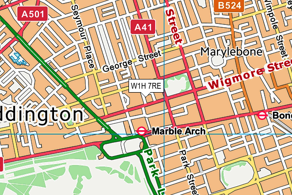 W1H 7RE map - OS VectorMap District (Ordnance Survey) W1H 7RE map - OS VectorMap District (Ordnance Survey)