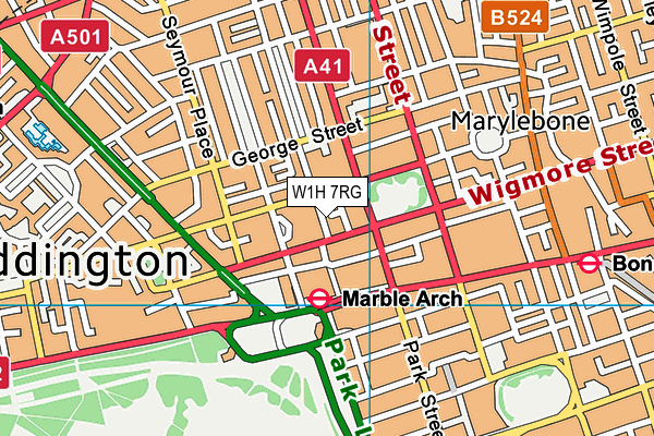 W1H 7RG map - OS VectorMap District (Ordnance Survey) W1H 7RG map - OS VectorMap District (Ordnance Survey)