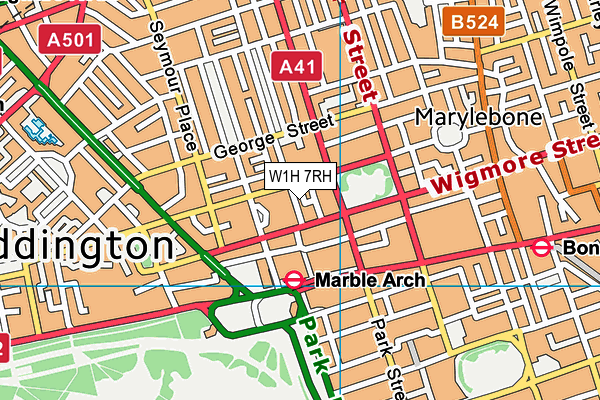 W1H 7RH map - OS VectorMap District (Ordnance Survey) W1H 7RH map - OS VectorMap District (Ordnance Survey)