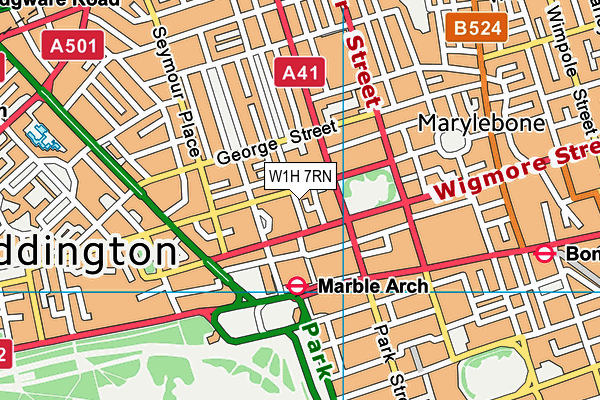 W1H 7RN map - OS VectorMap District (Ordnance Survey) W1H 7RN map - OS VectorMap District (Ordnance Survey)