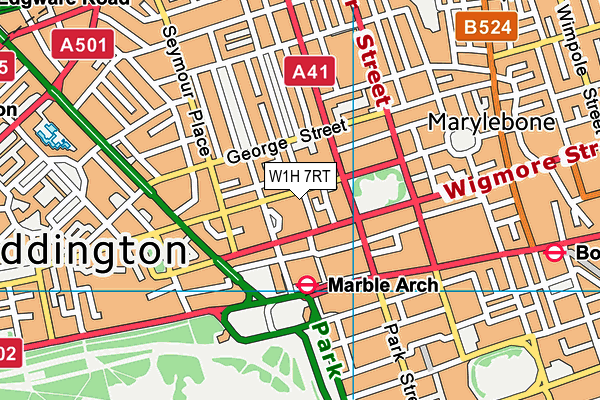 W1H 7RT map - OS VectorMap District (Ordnance Survey) W1H 7RT map - OS VectorMap District (Ordnance Survey)