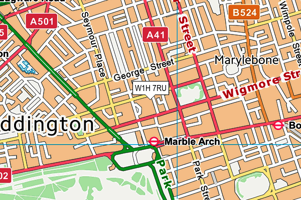 W1H 7RU map - OS VectorMap District (Ordnance Survey) W1H 7RU map - OS VectorMap District (Ordnance Survey)