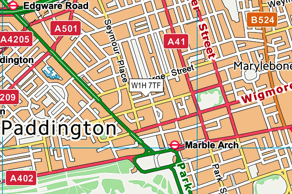 W1H 7TF map - OS VectorMap District (Ordnance Survey) W1H 7TF map - OS VectorMap District (Ordnance Survey)
