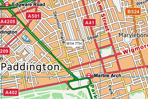 W1H 7TH map - OS VectorMap District (Ordnance Survey) W1H 7TH map - OS VectorMap District (Ordnance Survey)