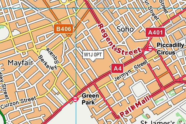 W1J 0PT map - OS VectorMap District (Ordnance Survey) W1J 0PT map - OS VectorMap District (Ordnance Survey)