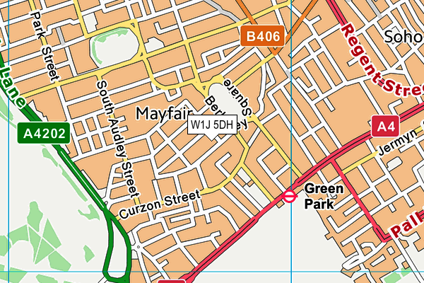 W1J 5DH map - OS VectorMap District (Ordnance Survey) W1J 5DH map - OS VectorMap District (Ordnance Survey)