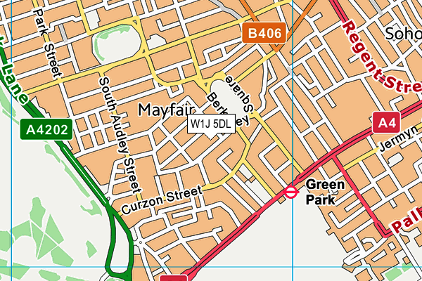 W1J 5DL map - OS VectorMap District (Ordnance Survey) W1J 5DL map - OS VectorMap District (Ordnance Survey)