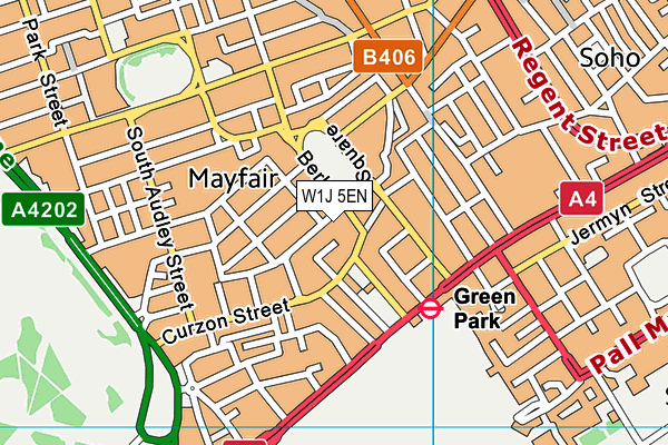 W1J 5EN map - OS VectorMap District (Ordnance Survey) W1J 5EN map - OS VectorMap District (Ordnance Survey)