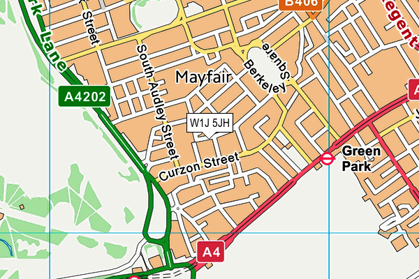 W1J 5JH map - OS VectorMap District (Ordnance Survey) W1J 5JH map - OS VectorMap District (Ordnance Survey)