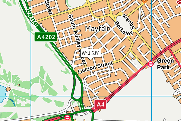 W1J 5JY map - OS VectorMap District (Ordnance Survey) W1J 5JY map - OS VectorMap District (Ordnance Survey)