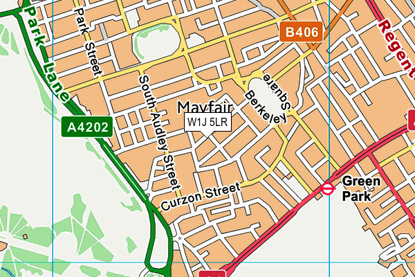 W1J 5LR map - OS VectorMap District (Ordnance Survey) W1J 5LR map - OS VectorMap District (Ordnance Survey)