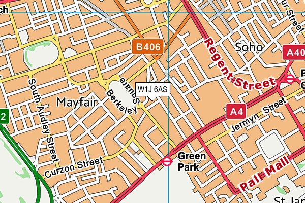 W1J 6AS map - OS VectorMap District (Ordnance Survey) W1J 6AS map - OS VectorMap District (Ordnance Survey)