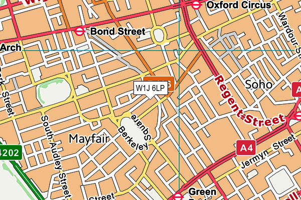 W1J 6LP map - OS VectorMap District (Ordnance Survey) W1J 6LP map - OS VectorMap District (Ordnance Survey)