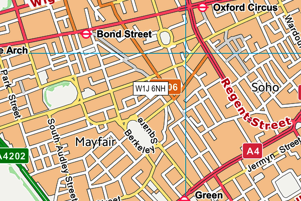 W1J 6NH map - OS VectorMap District (Ordnance Survey) W1J 6NH map - OS VectorMap District (Ordnance Survey)