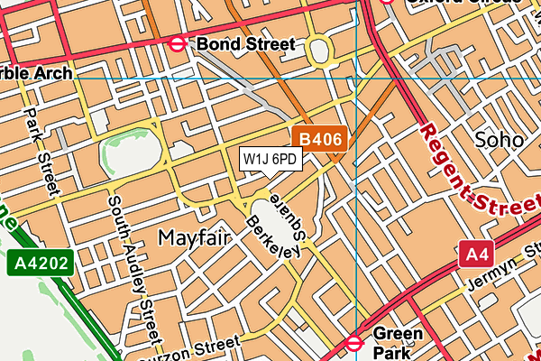 W1J 6PD map - OS VectorMap District (Ordnance Survey) W1J 6PD map - OS VectorMap District (Ordnance Survey)