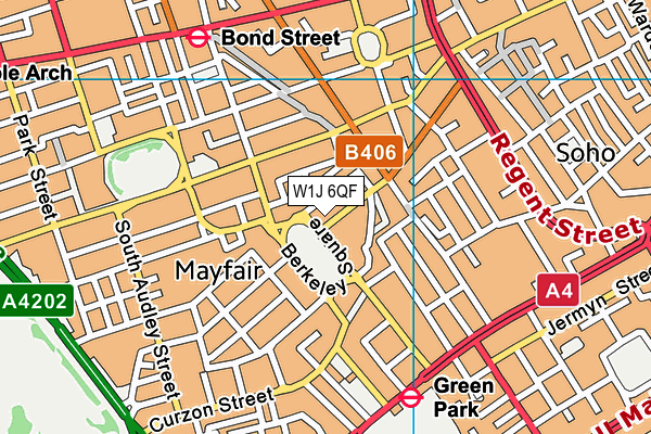 W1J 6QF map - OS VectorMap District (Ordnance Survey) W1J 6QF map - OS VectorMap District (Ordnance Survey)