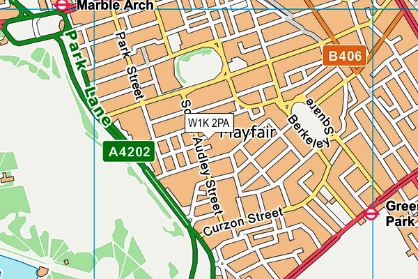 W1K 2PA map - OS VectorMap District (Ordnance Survey) W1K 2PA map - OS VectorMap District (Ordnance Survey)