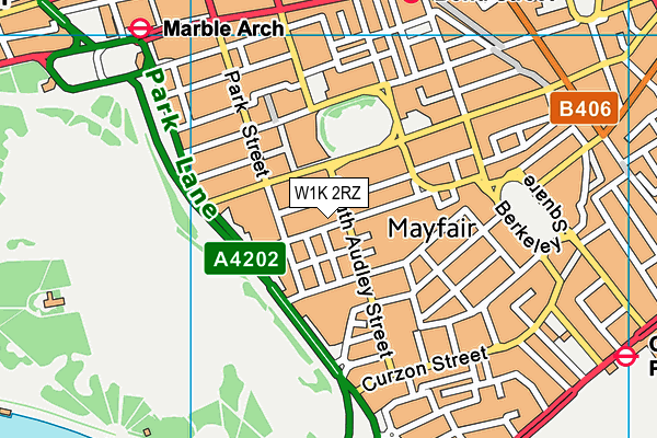 W1K 2RZ map - OS VectorMap District (Ordnance Survey) W1K 2RZ map - OS VectorMap District (Ordnance Survey)