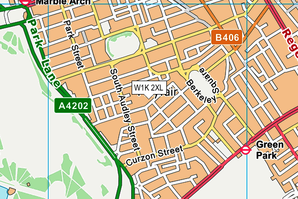 W1K 2XL map - OS VectorMap District (Ordnance Survey) W1K 2XL map - OS VectorMap District (Ordnance Survey)