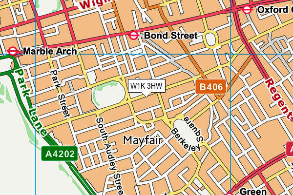 W1K 3HW map - OS VectorMap District (Ordnance Survey) W1K 3HW map - OS VectorMap District (Ordnance Survey)