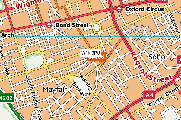 W1K 3PU map - OS VectorMap District (Ordnance Survey) W1K 3PU map - OS VectorMap District (Ordnance Survey)