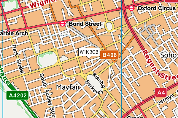 W1K 3QB map - OS VectorMap District (Ordnance Survey) W1K 3QB map - OS VectorMap District (Ordnance Survey)