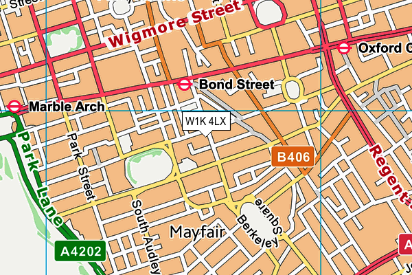 W1K 4LX map - OS VectorMap District (Ordnance Survey) W1K 4LX map - OS VectorMap District (Ordnance Survey)