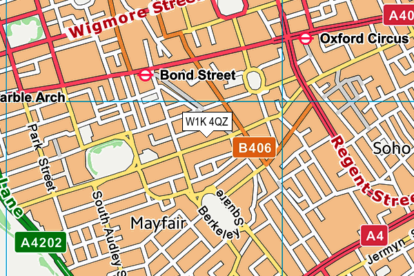 W1K 4QZ map - OS VectorMap District (Ordnance Survey) W1K 4QZ map - OS VectorMap District (Ordnance Survey)
