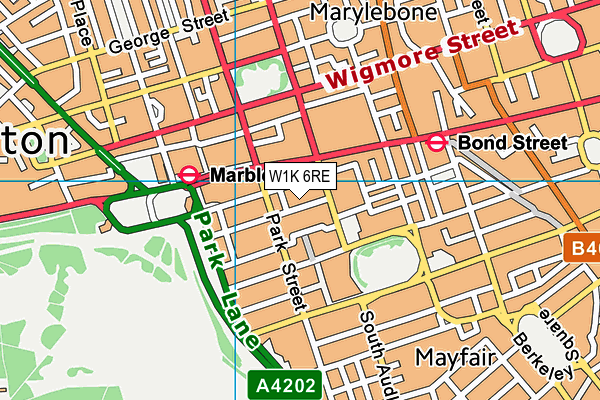 W1K 6RE map - OS VectorMap District (Ordnance Survey) W1K 6RE map - OS VectorMap District (Ordnance Survey)