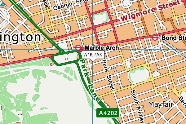 W1K 7AX map - OS VectorMap District (Ordnance Survey) W1K 7AX map - OS VectorMap District (Ordnance Survey)