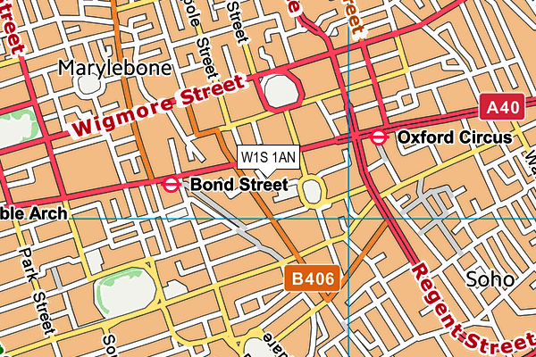 W1S 1AN map - OS VectorMap District (Ordnance Survey) W1S 1AN map - OS VectorMap District (Ordnance Survey)