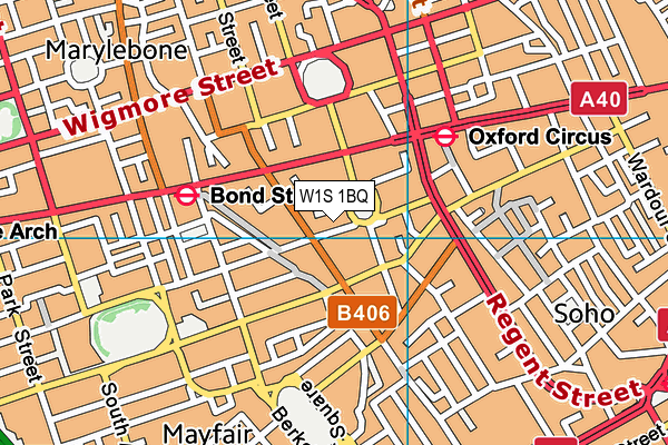 W1S 1BQ map - OS VectorMap District (Ordnance Survey) W1S 1BQ map - OS VectorMap District (Ordnance Survey)