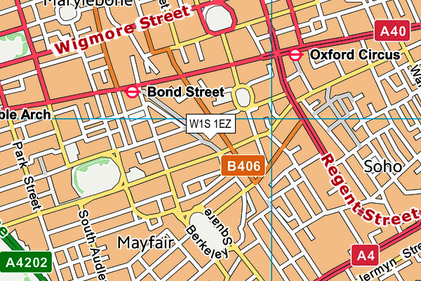 W1S 1EZ map - OS VectorMap District (Ordnance Survey) W1S 1EZ map - OS VectorMap District (Ordnance Survey)