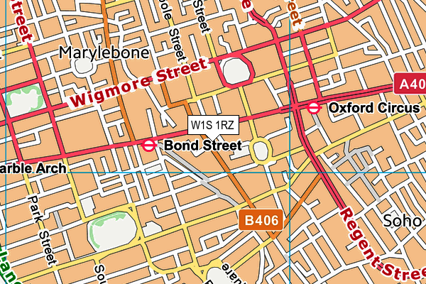 W1S 1RZ map - OS VectorMap District (Ordnance Survey) W1S 1RZ map - OS VectorMap District (Ordnance Survey)
