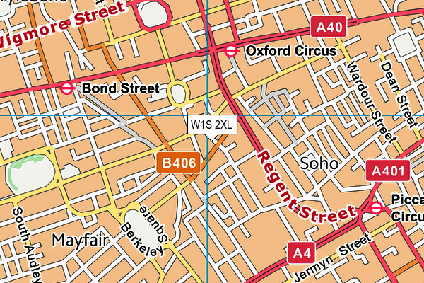 W1S 2XL map - OS VectorMap District (Ordnance Survey) W1S 2XL map - OS VectorMap District (Ordnance Survey)
