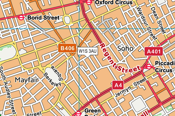 W1S 3AU map - OS VectorMap District (Ordnance Survey) W1S 3AU map - OS VectorMap District (Ordnance Survey)
