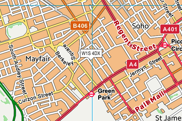 W1S 4DX map - OS VectorMap District (Ordnance Survey) W1S 4DX map - OS VectorMap District (Ordnance Survey)