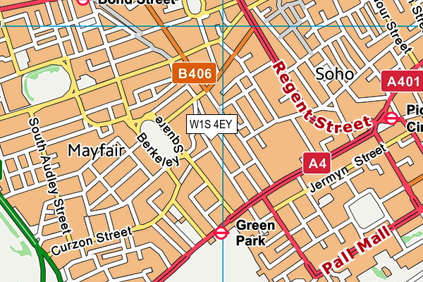 W1S 4EY map - OS VectorMap District (Ordnance Survey) W1S 4EY map - OS VectorMap District (Ordnance Survey)