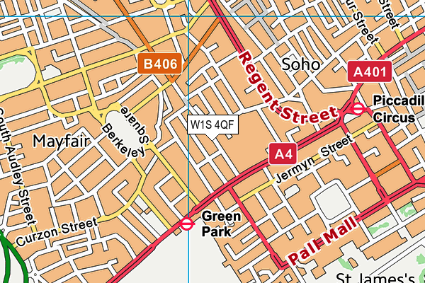 W1S 4QF map - OS VectorMap District (Ordnance Survey) W1S 4QF map - OS VectorMap District (Ordnance Survey)