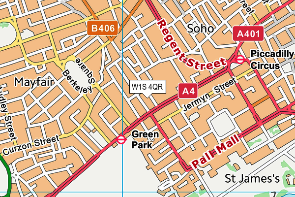 W1S 4QR map - OS VectorMap District (Ordnance Survey) W1S 4QR map - OS VectorMap District (Ordnance Survey)