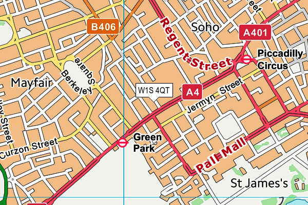 W1S 4QT map - OS VectorMap District (Ordnance Survey) W1S 4QT map - OS VectorMap District (Ordnance Survey)