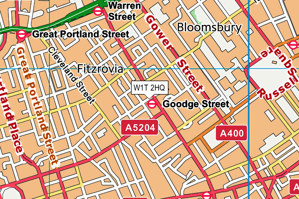 W1T 2HQ map - OS VectorMap District (Ordnance Survey) W1T 2HQ map - OS VectorMap District (Ordnance Survey)