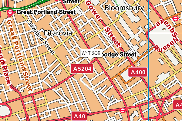 W1T 2QB map - OS VectorMap District (Ordnance Survey) W1T 2QB map - OS VectorMap District (Ordnance Survey)