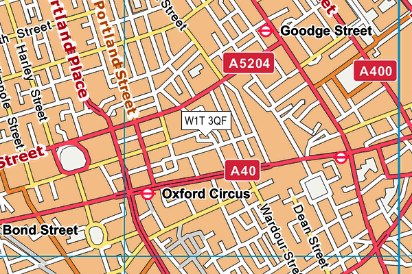 W1T 3QF map - OS VectorMap District (Ordnance Survey) W1T 3QF map - OS VectorMap District (Ordnance Survey)