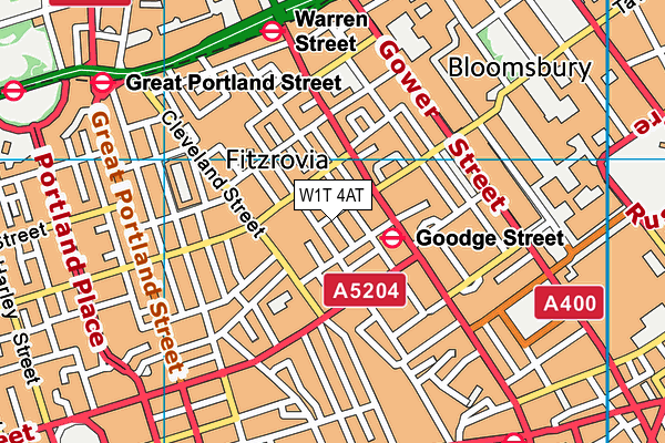 W1T 4AT map - OS VectorMap District (Ordnance Survey) W1T 4AT map - OS VectorMap District (Ordnance Survey)