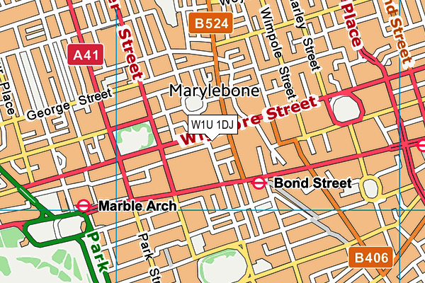 W1U 1DJ map - OS VectorMap District (Ordnance Survey) W1U 1DJ map - OS VectorMap District (Ordnance Survey)