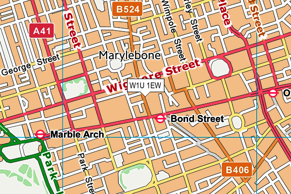 W1U 1EW map - OS VectorMap District (Ordnance Survey) W1U 1EW map - OS VectorMap District (Ordnance Survey)