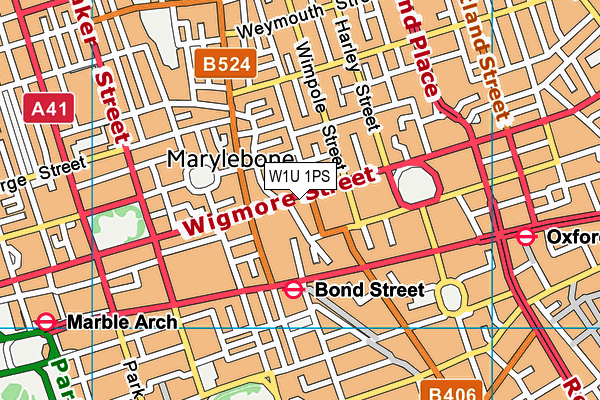 W1U 1PS map - OS VectorMap District (Ordnance Survey) W1U 1PS map - OS VectorMap District (Ordnance Survey)